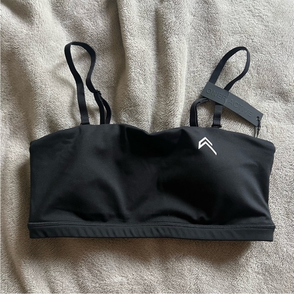 NEW Oner Active EVERYDAY BANDEAU BRALETTE Black Medium - Picture 2 of 5